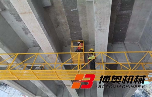 橋梁吊籃施工照(zhao)片