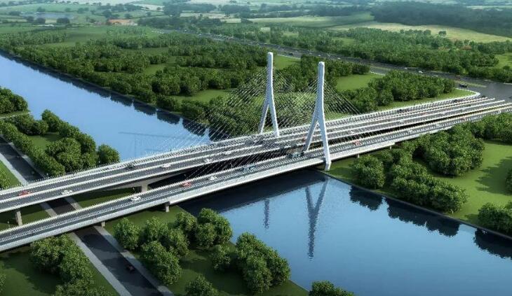 蘇州首座(zuo)景觀斜拉(lā)橋索塔施(shi)工全部封(feng)頂