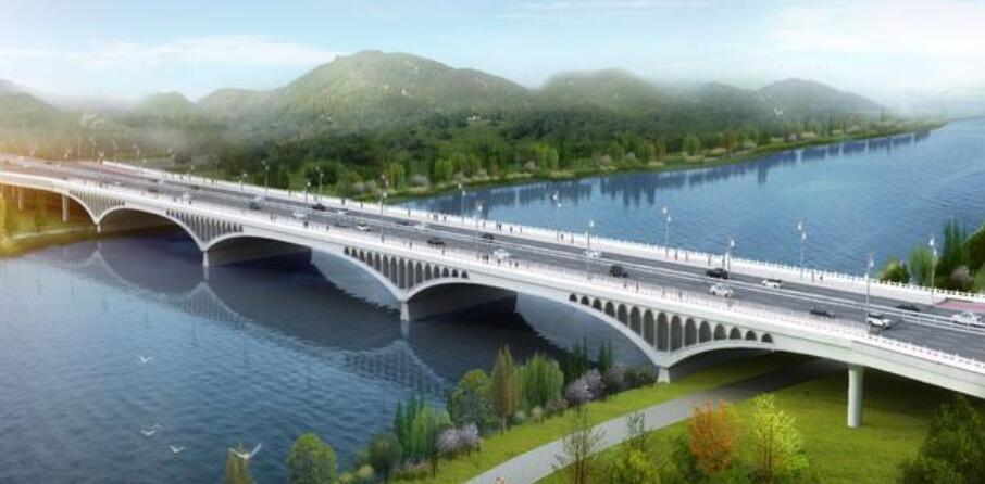 山西首(shǒu)座大跨度拱形橋(qiáo)順利合龍